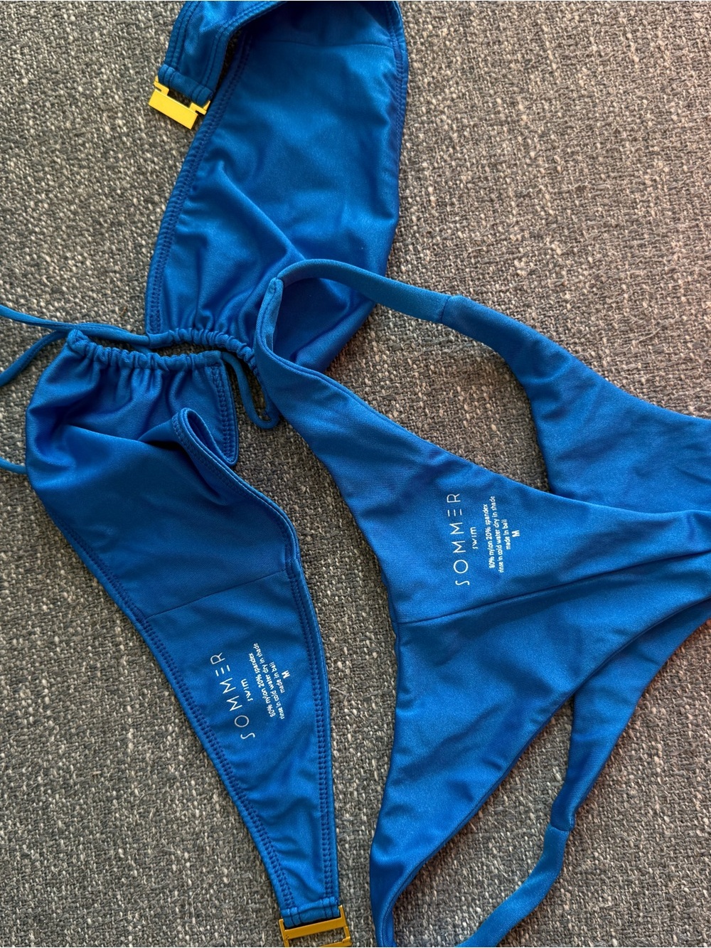 Sommer Swim XENA Sirius Halter Top & ROCHA Cheeky Bottom Bikini Sirius Blue Sz M - Picture 8 of 16